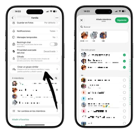 Crear Grupo Similar