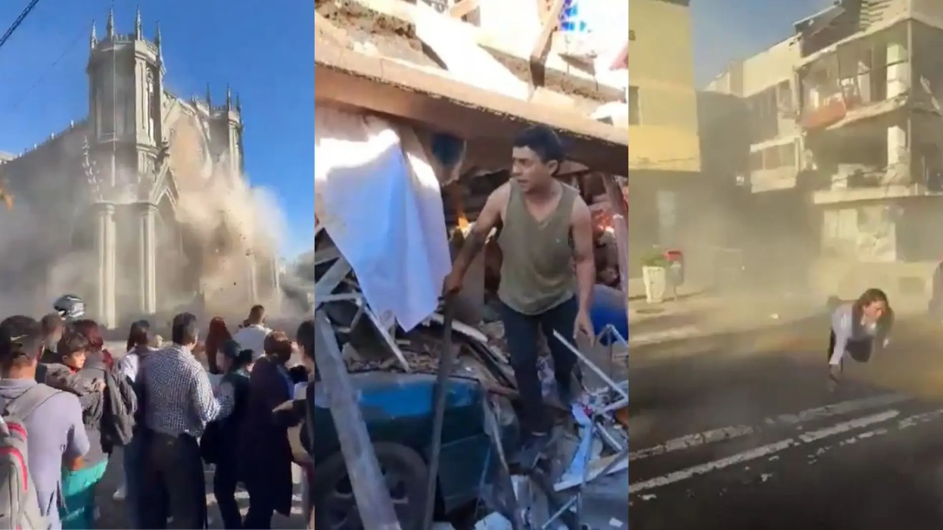 Edificios colapsados, pánico en las calles… los vídeos más impactantes del potente terremoto que ha azotado a Colombia