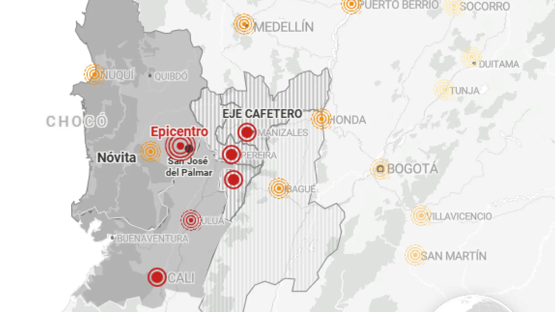 Radiografía del terremoto en Colombia: un sismo «complejo» que se expandió centenares de kilómetros