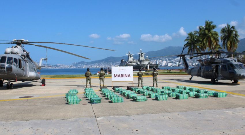 Marina asegura en Guerrero 1.9 toneladas de cocaína valuadas en 405 millones de pesos