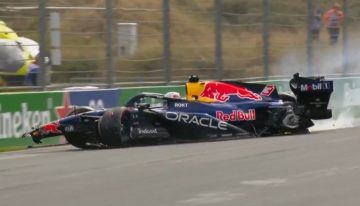 Max Verstappen y una triste despedida a Zandvoort: sufrió un brutal accidente en la primera vuelta del último GP de Países Bajos