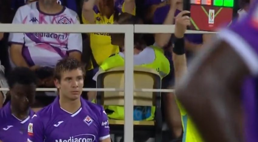 Franco Mastantuono debutó en Fiorentina: poco más de media hora en la goleada sobre Benevento por la Coppa Italia