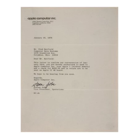 Carta Steve Jobs