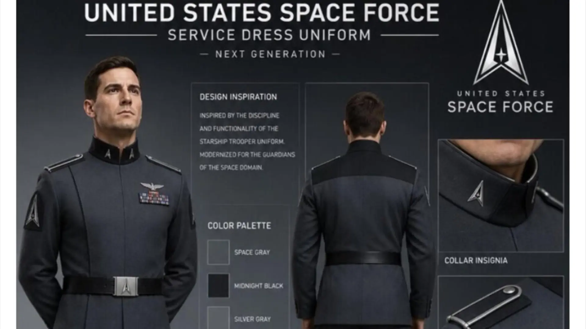 Trump enseña el nuevo uniforme de la Fuerza Espacial y las redes lo comparan con el traje de las SS del régimen nazi