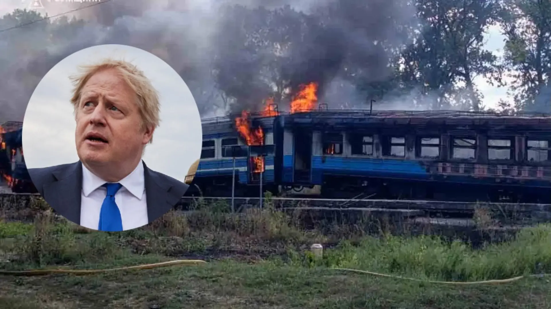 Boris Johnson iba a bordo del tren ucraniano atacado por un dron ruso: el ex primer ministro británico ha salido ileso