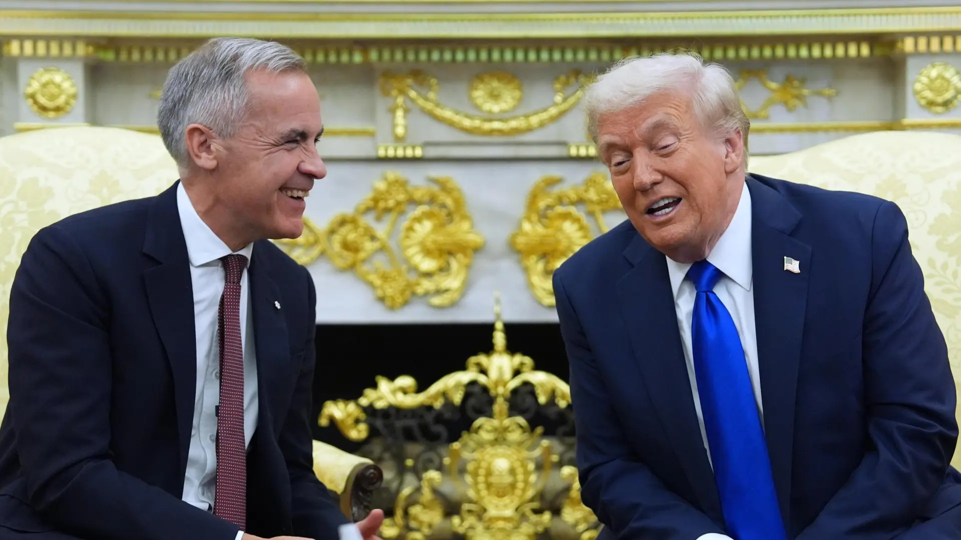 Carney dice que Trump bromeó con que le dispararían si intentaba entrar en la Casa Blanca con la llave honorífica que él le regaló