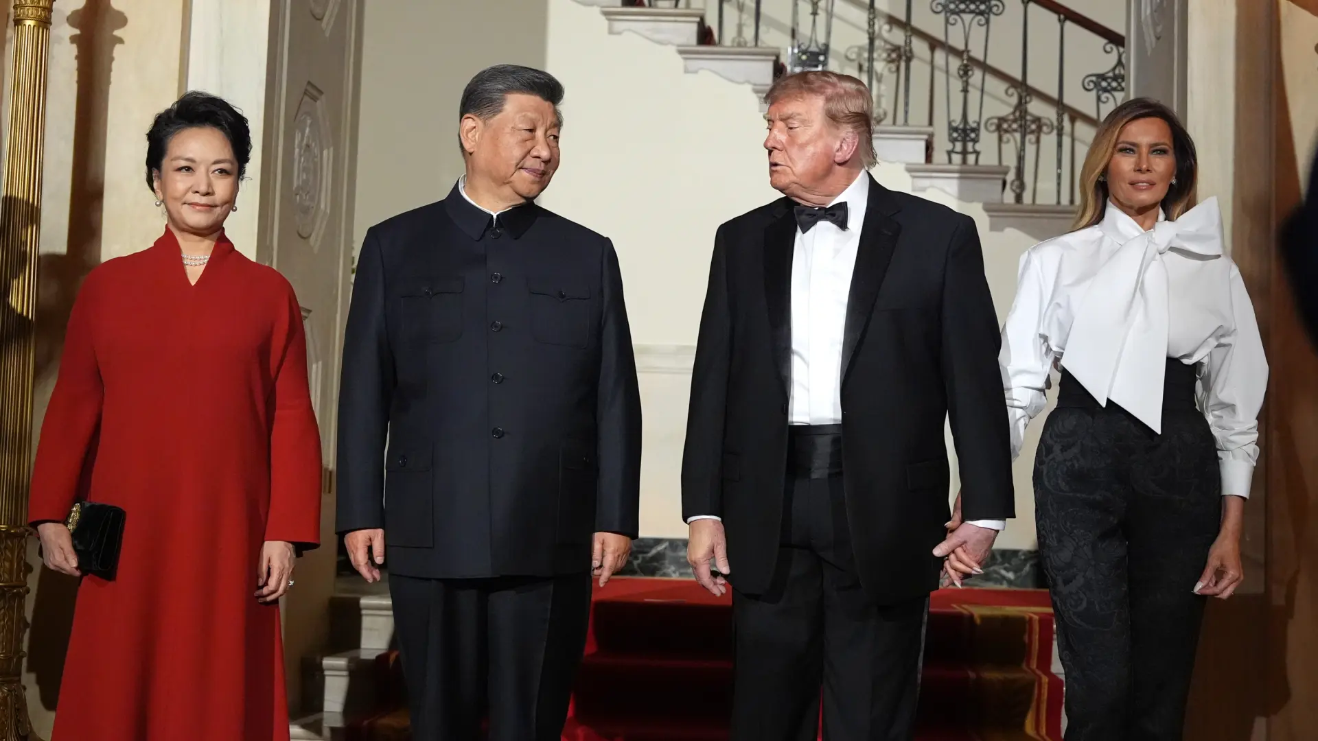 Trump y Melania agasajan a Xi Jinping y Peng Liyuan con una cena de Estado en la Casa Blanca