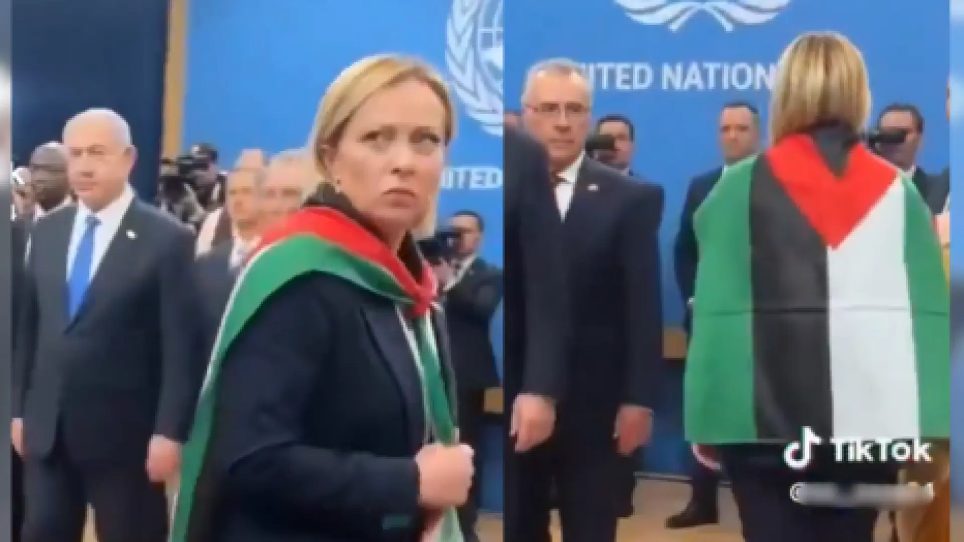 El falso vídeo de Giorgia Meloni con una bandera de Palestina durante la Cumbre de las Naciones Unidas