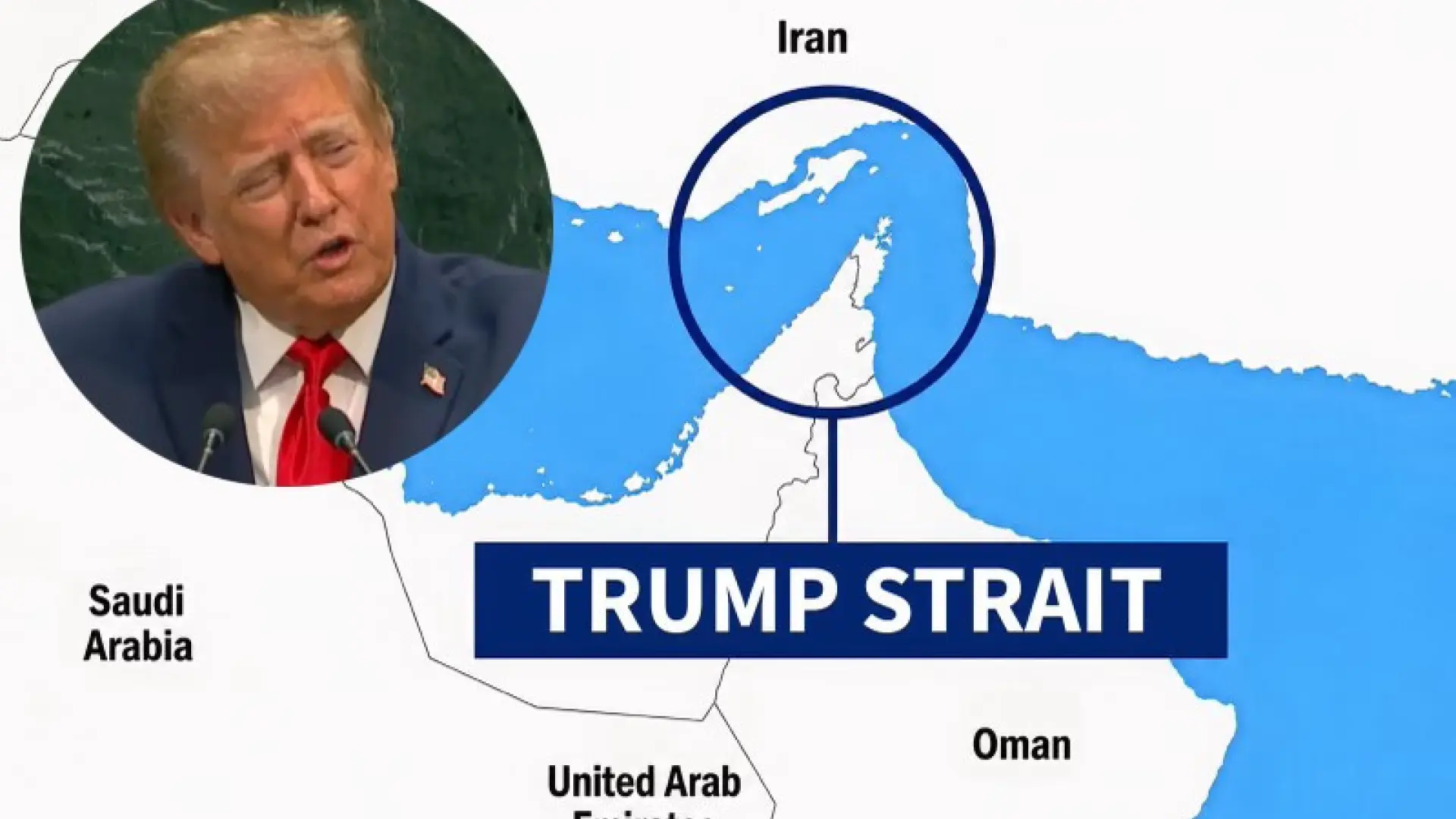 Donald Trump se burla de Irán y sube una imagen del 'Estrecho de Trump' tras rechazar un acuerdo de alto el fuego