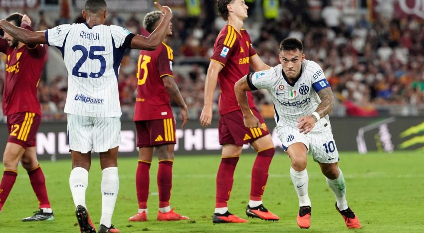 Lautaro Martínez, héroe del Inter: doblete y empate ante la Roma de Dybala y Molina