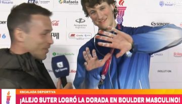 Terminó con los dedos ensangrentados y le dio la medalla dorada a la Argentina en escalada en los Juegos Suramericanos: «Di todo»