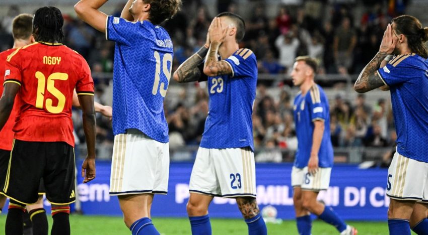 Otra jornada negra para Italia: derrota ante Bélgica, silbidos y un futuro que vuelve a llenarse de dudas