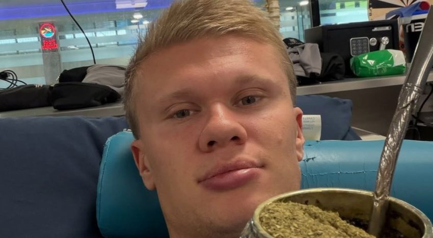 Erling Haaland subió una foto con un mate y revolucionó las redes: a qué argentinos les agradeció el goleador del Manchester City