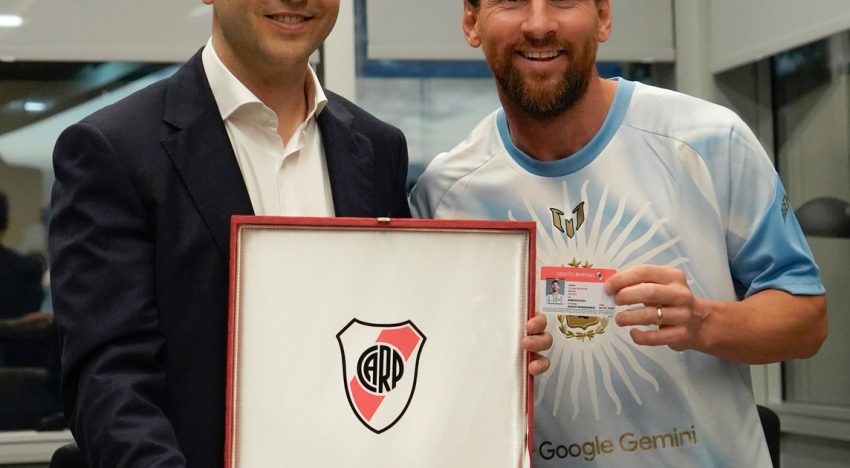 River nombró socio honorario a Messi: el detrás de escena del histórico encuentro y la dedicatoria en una camiseta firmada