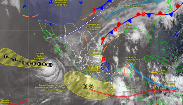 Clima en México este domingo 4 de octubre: frente frío y Rachel provocarán lluvias intensas en varios estados