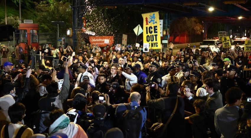 Manifestantes protestan en Nueva York contra el ICE por operativo que dejó herido a un dominicano