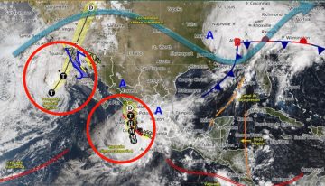 México en alerta por severidad extrema de Simon y Rachel que avanzan hacia costas de Colima y BC