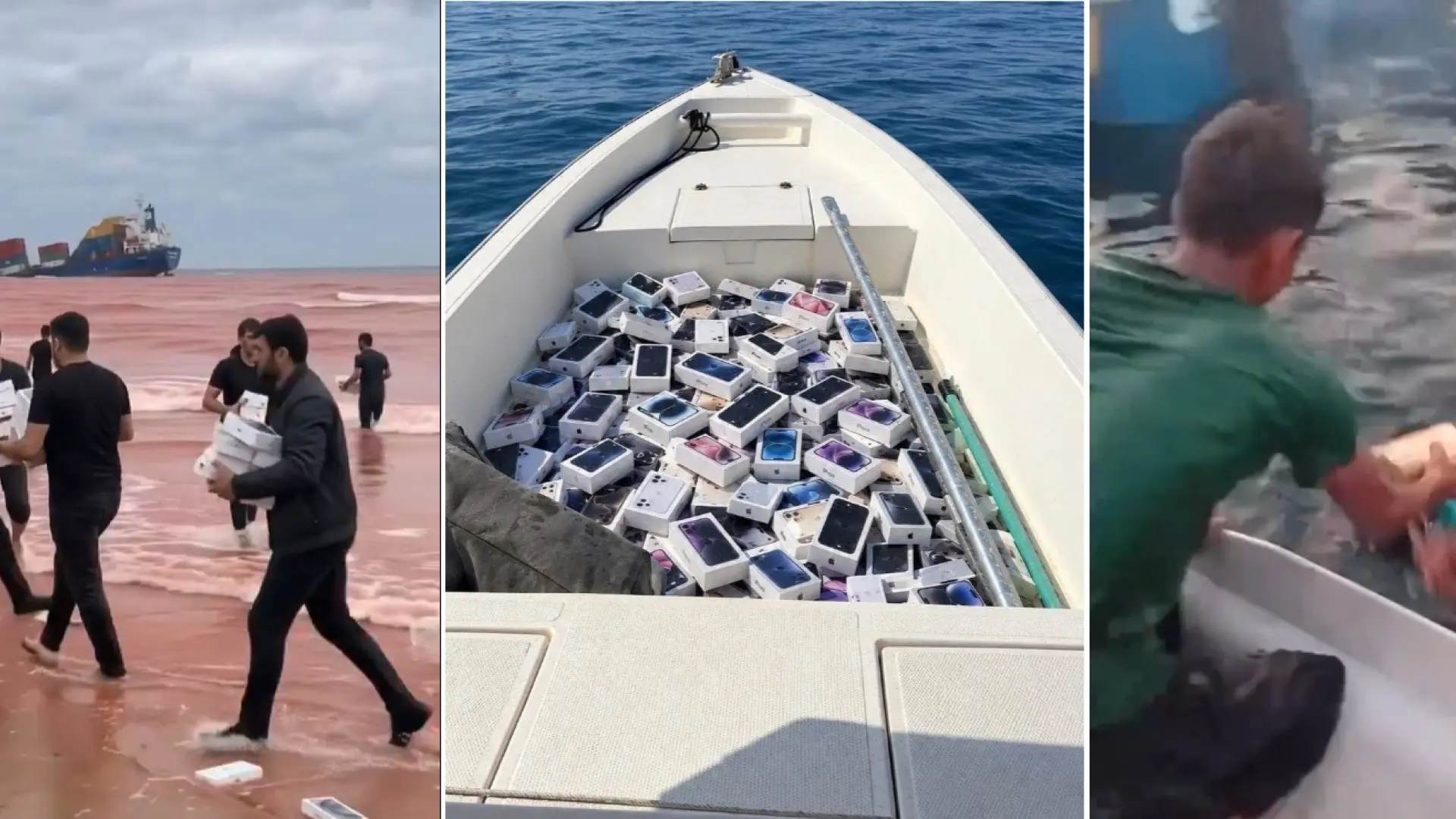 Miles de iPhones y botellas de perfume acaban flotando en el estrecho de Ormuz tras el hundimiento de un carguero