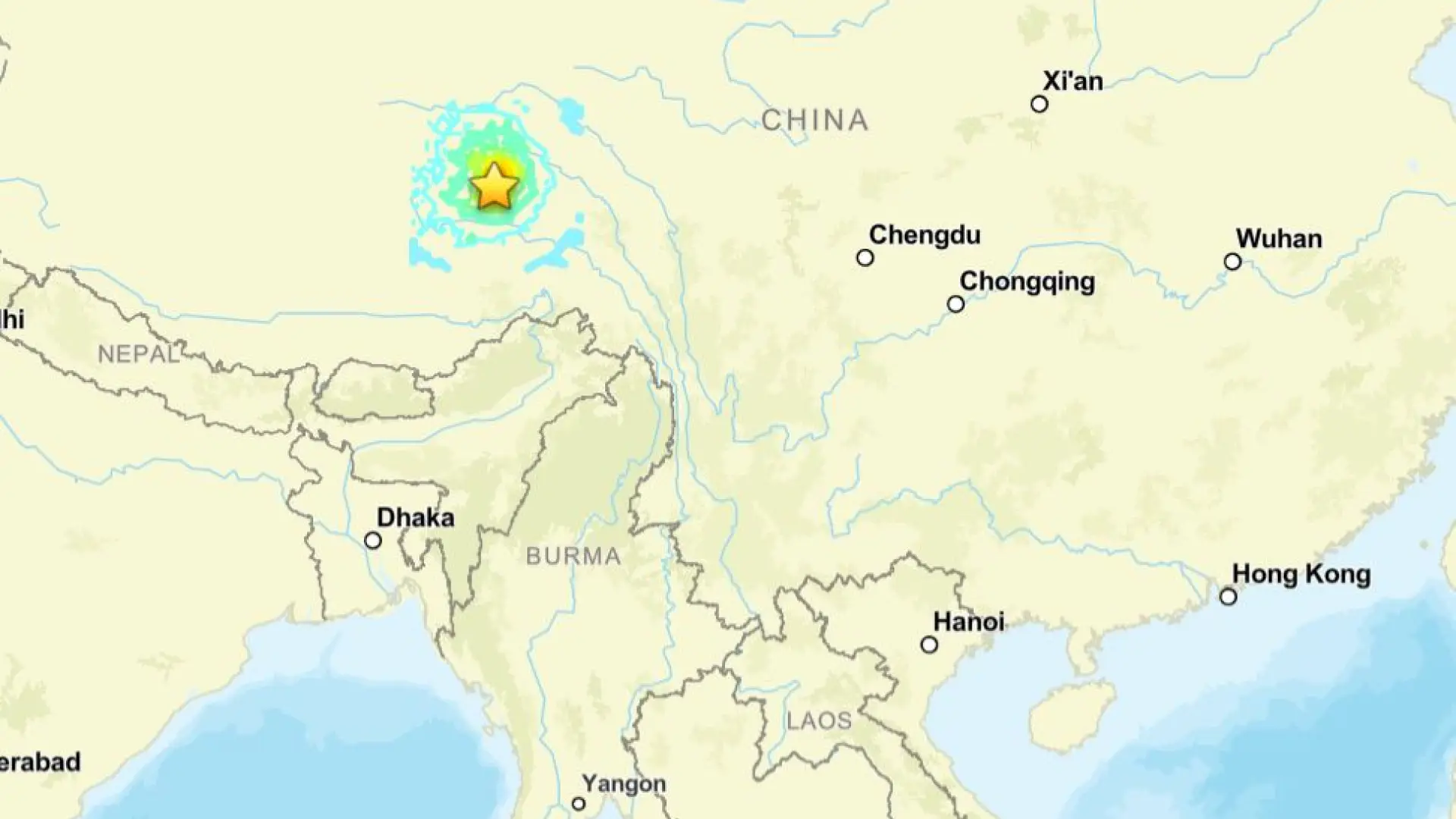 Un terremoto de magnitud 7 sacude la región china del Tíbet y deja al menos dos heridos