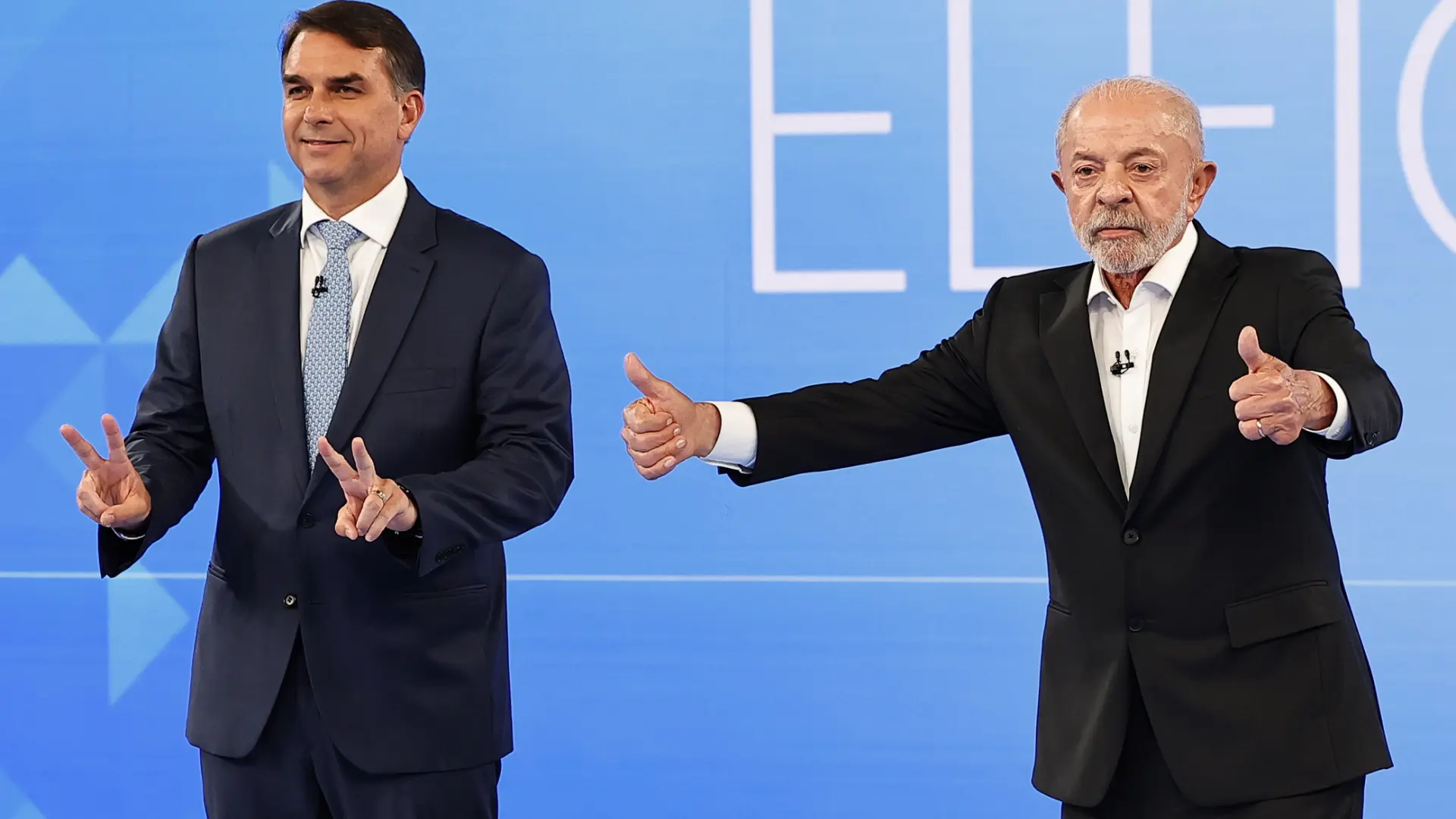 Los diez momentos del último debate entre Lula y Flávio Bolsonaro en Brasil: del grosor del papel higiénico a los nueve dedos de Lula