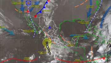 Clima hoy 24 de octubre: Huracán Vance mantiene lluvias en el Pacífico; frente frío 3 se disipará este sábado