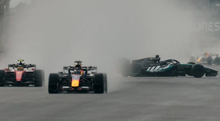 Caos bajo la lluvia en Singapur: Colapinto abandonó en la última Sprint Race de la temporada de la F1 y Verstappen rompió el maleficio