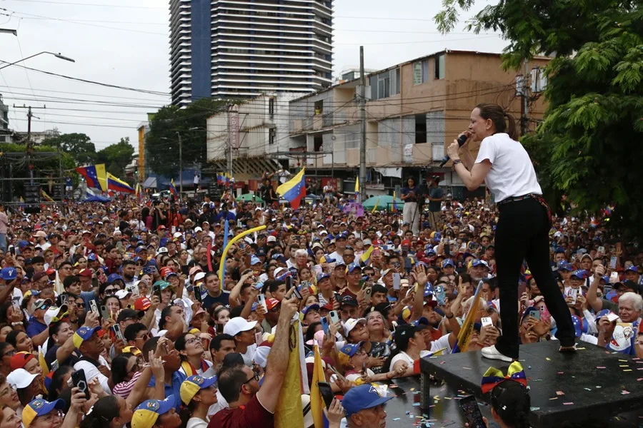 María Corina Machado habla ante venezolanos en Ciudad de Panamá